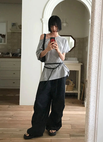 SMOKY WASH PARACHUTE PANTS